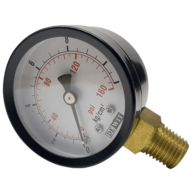 Manómetro De Presión 0-100 PSI Para Filtros De Piscina Y Acuarios - Conexión 1/4", Latón, Preciso Y Duradero